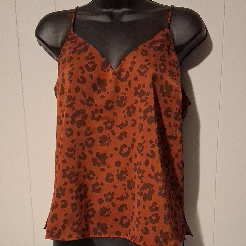 A New Day Orange Sleeveless Camisole Top